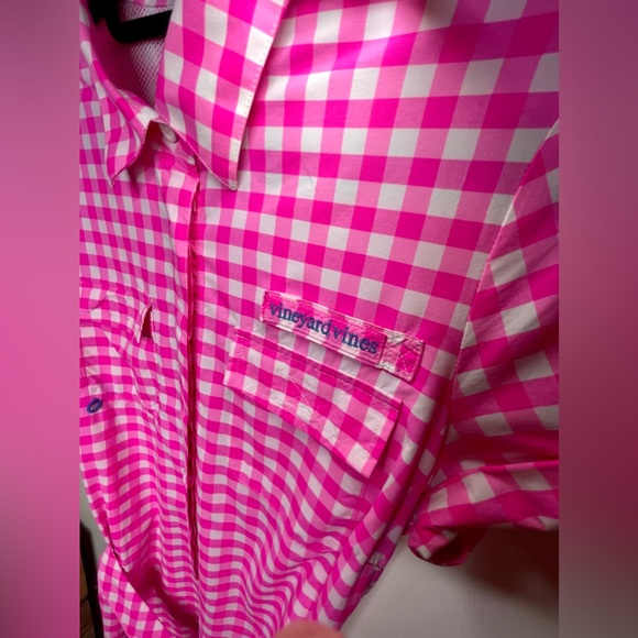 Vineyard Vines Performance Dress Hot Pink Gingham | Color: Pink/White | Size: 2 - Picture 9 of 11